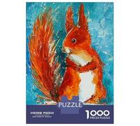 Puzzle Per Adolescenti Da 1000 Pezzi Squirrel Puzzle Giocattolo Decorazione Da Parete Migliora La Memoria Regali Per Amici E Familiari 52x38cm/1000pcs