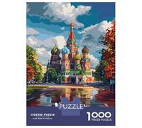Puzzle Per Adolescenti Da 1000 Pezzi St. Basils Cathedral Moscow Puzzle Per Adulti Gioco Per Famiglie Antistress Interazione Genitore-figlio 38x26cm/1000pcs