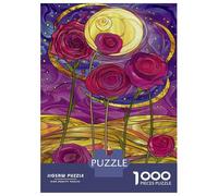 Puzzle Per Adolescenti Da 1000 Pezzi Stained Glass Rose Wall Art Puzzle Per Adulti Giocattolo Decorazione Da Parete Sfida Difficile Per È Ideale Come Regalo 52x38cm/1000pcs