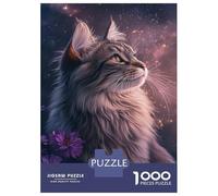 Puzzle Per Adolescenti Da 1000 Pezzi Starry Cat Gaze Puzzle Per Adulti Giochi Divertenti Un'opera D'arte Interazione Genitore-figlio 38x26cm/1000pcs