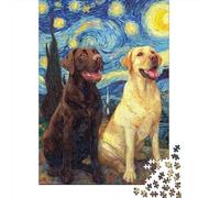 Puzzle Per Adolescenti Da 1000 Pezzi Starry Night Dogs Puzzle Per Adolescenti Gioco Per Famiglie Sfida Difficile Regali Unici Per Compleanno E Natale 70x50cm/1000pcs