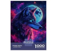 Puzzle Per Adolescenti Da 1000 Pezzi Starry Wolf Glow Puzzle Per Adolescenti Giocattolo Decorazione Murale Decorazione Per La Casa Interazione Genitore-figlio 38x26cm/1000pcs