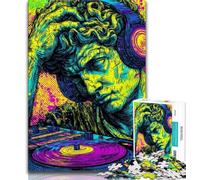 Puzzle per adolescenti da 1000 pezzi,statua del David di Michelangelo in stile pop art,aiuta il cervello a esercitare i giocattoli avvincenti per coltivare la pazienza,regalo per compleanni (75x50cm)