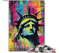Puzzle per adolescenti da 1000 pezzi Statua della Libertà, allena il tuo cervello e le tue mani, regali di compleanno unici per bambini dai 14 anni in su dimensioni 50x75cm