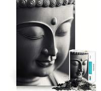 Puzzle per adolescenti da 1000 pezzi,statua di Buddha in primo piano - Arte murale Zen,decorazione con taglio preciso,giocattolo creativo e divertente,gioco di pace,pezzo d'arte natalizio (38x52cm)
