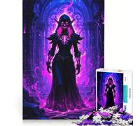 Puzzle per adolescenti da 1000 pezzi: Strega Elfa Oscura nella Luce Viola, Gioco Rilassante, Interazione Genitore-Figlio, Gioco Sfida Unico 50x75cm