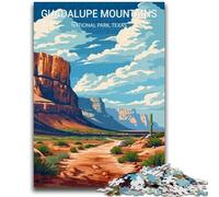 Puzzle per adolescenti da 1000 pezzi sulle montagne di Guadalupe, difficili e stimolanti, con poster abbinato e foglio di quiz per bambini dai 14 anni (dimensioni 38x26cm)