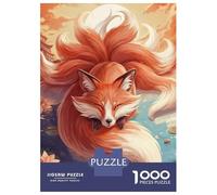 Puzzle Per Adolescenti Da 1000 Pezzi Sunset Nine Tailed Fox Puzzle Per Adulti Gioco Rompicapo Decorazione Per La Casa Interazione Genitore-figlio 52x38cm/1000pcs