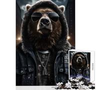 Puzzle per adolescenti da 1000 pezzi Swag Grizzly Bear Giocattoli antistress Regali di compleanno Gioco per famiglie Lista dei desideri con Babbo Natale Dimensioni 38x52cm