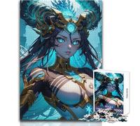 Puzzle per adolescenti da 1000 pezzi, tema: Anime, guerriera, rompicapo, giochi per famiglie, attività per la famiglia, idee regalo, dimensioni: 38x26cm
