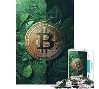 Puzzle per adolescenti da 1000 pezzi tema Bitcoin criptovalute e giungla puzzle per adulti gioco pratico regalo per donne ideale come regalo per tutta la famiglia (dimensioni 50x75cm)