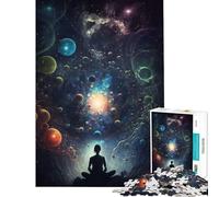 Puzzle per adolescenti da 1000 pezzi tema contemplazione cosmica rompicapo giocattolo educativo regalo per compleanni difficile (dimensioni 75x50cm)