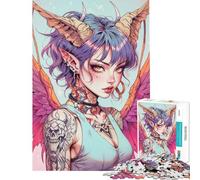 Puzzle per adolescenti da 1000 pezzi tema fantasy demoni e angeli Gioco di puzzle per adulti elegante e dinamico ideale come decorazione da parete o regalo per tutta la famiglia (dimensioni 38x26cm)