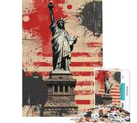 Puzzle per adolescenti da 1000 pezzi tema Libertà americana rompicapo per ragazzi regalo per donne difficile e stimolante (dimensioni 50x75cm)