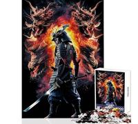 Puzzle per adolescenti da 1000 pezzi testa di samurai arrabbiato giocattolo educativo regali di compleanno gioco impossibile migliora l'amore tra coppie (dimensioni 50x75cm)