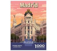 Puzzle Per Adolescenti Da 1000 Pezzi The Beauty of Madrid Puzzle Per Adulti Gioco Pratico Assemblaggio Del Modello Sfida Educativa 52x38cm/1000pcs