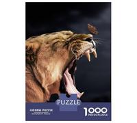Puzzle Per Adolescenti Da 1000 Pezzi The Lioness And Butterfly Puzzle Per Adolescenti Gioco Per Famiglie Sfida Difficile Regali Unici Per Compleanno E Natale 70x50cm/1000pcs