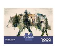 Puzzle Per Adolescenti Da 1000 Pezzi The Mirrored Version of My Wolf Original Surrealism Art ... Puzzle Per Adulti Giocattolo Decorazione Da Parete Analisi E Logica Gioco Stimolante Regali 38x26cm/100