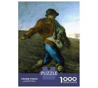 Puzzle Per Adolescenti Da 1000 Pezzi The Sower by Millet Puzzle Per Adulti Giochi Rilassanti Decorazione Perfetta Gioco Stimolante Regali 38x26cm/1000pcs