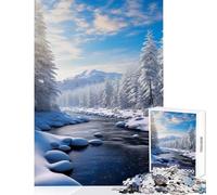 Puzzle per adolescenti da 1000 pezzi The Winter Wonder River giocattoli antistress regali di compleanno gioco rompicapo attività divertenti da fare a casa dimensioni 50x75cm