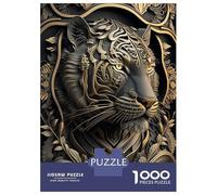 Puzzle Per Adolescenti Da 1000 Pezzi Tiger King Art Deco Puzzle Per Adulti Giocattolo Decorazione Da Parete Taglio Di Precisione Regali Unici Per Compleanno E Natale 38x26cm/1000pcs