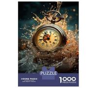Puzzle Per Adolescenti Da 1000 Pezzi Timeless Pocket Watch Splash Puzzle Per Adulti Giochi Divertenti Sfida Difficile Regalo Di Compleanno, Regali, 38x26cm/1000pcs