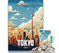 Puzzle per adolescenti da 1000 pezzi Tokyo, Giappone, aiuta il cervello ad allenarsi Giocattoli avvincenti per coltivare la pazienza e migliorare la memoria (38x26cm)