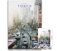 Puzzle per adolescenti da 1000 pezzi, Tokyo Metropolis del Giappone, gioco di sfida unico ma divertente e umoristico, decorazione da parete, dimensioni 38x52cm
