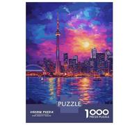 Puzzle Per Adolescenti Da 1000 Pezzi Toronto Skyline at Sunset Puzzle Per Adolescenti Giochi Rilassanti Regali Per Donne Regali Per Amici E Familiari 52x38cm/1000pcs