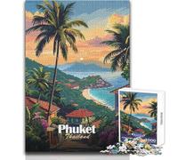 Puzzle per adolescenti da 1000 pezzi, tramonto a Phuket, Thailandia, analisi pratica del gioco e logica, regalo per compleanni, dimensioni 38x26cm