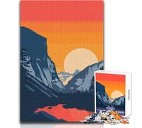 Puzzle per adolescenti da 1000 pezzi, tramonto sul lago Yosemite, bellissimo gioco di design, un'opera d'arte, giocattoli antistress, dimensioni 50x75cm