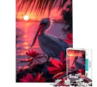 Puzzle per adolescenti da 1000 pezzi tramonto sulla roccia del pellicano gioco pratico gioco intellettuale regalo di compleanno per donne (dimensioni 38x26cm)