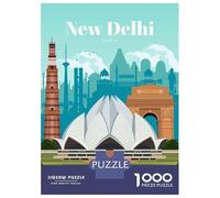 Puzzle Per Adolescenti Da 1000 Pezzi Travel to New Delhi Puzzle Per Adolescenti Giochi Rilassanti Decorazioni Murali Regali Unici Per Compleanno E Natale 38x26cm/1000pcs