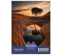 Puzzle Per Adolescenti Da 1000 Pezzi Tree Reflection in Desert Pool Puzzle Per Adulti Giochi Divertenti Sfida Difficile Regalo Di Compleanno, Regali, 38x26cm/1000pcs