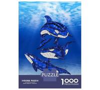 Puzzle Per Adolescenti Da 1000 Pezzi Tribal Orca Killer Whales Puzzle Per Adolescenti Gioco Per Famiglie Sfida Difficile Regali Unici Per Compleanno E Natale 70x50cm/1000pcs