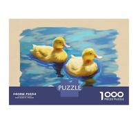 Puzzle Per Adolescenti Da 1000 Pezzi Two Ducklings Swimming Puzzle Per Adulti Gioco Rompicapo Decorazione Per La Casa Interazione Genitore-figlio 38x26cm/1000pcs
