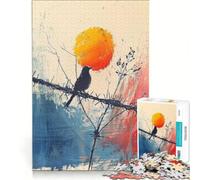 Puzzle per adolescenti da 1000 pezzi: Uccello sul filo spinato, gioco impossibile, rilassante e stimolante per la mente, regalo per donne 38x52cm