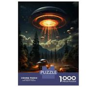 Puzzle Per Adolescenti Da 1000 Pezzi UFO Abduction Scene Puzzle Per Adolescenti Giochi Rilassanti Corsa Di Velocità Manuale Per È Ideale Come Regalo 70x50cm/1000pcs