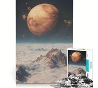 Puzzle per adolescenti da 1000 pezzi "Un pianeta gigante che sorge", giocattolo antistress, sfida impegnativa, per rafforzare l'amore tra le coppie 38x26cm