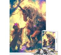 Puzzle per adolescenti da 1000 pezzi unicorno maestoso giocattolo educativo idee regalo gioco educativo migliora l'amore tra coppie dimensioni 50x75cm