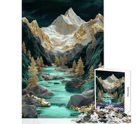 Puzzle per adolescenti da 1000 pezzi Valle della Montagna Dorata giocattolo antistress regalo per donne e uomini decorazione per la casa (50x75cm)