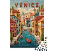 Puzzle Per Adolescenti Da 1000 Pezzi Venice Canal Gondola Ride-1 Puzzle Per Adulti Gioco Pratico Migliora La Memoria Ottimo Regalo Per I Giocatori 52x38cm/1000pcs