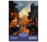 Puzzle Per Adolescenti Da 1000 Pezzi Venice Sunset Gondola Ride Puzzle Per Adulti Gioco Rompicapo Migliora La Memoria Regali Per Amici E Familiari 52x38cm/1000pcs
