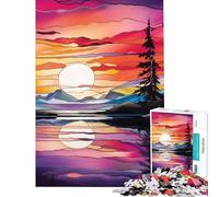Puzzle per adolescenti da 1000 pezzi vetrata artistica Alaska sfida educativa regalo per donne gioco educativo per ragazzi dai 14 anni in su (38x26cm)
