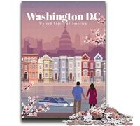 Puzzle per adolescenti da 1000 pezzi "Viaggio a Washington DC" per ragazzi dai 14 anni in su, interessanti regali per ridurre lo stress per amici e familiari (dimensioni 38x52cm)