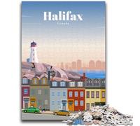 Puzzle per adolescenti da 1000 pezzi "Viaggio ad Halifax", impegnativo da completare ma divertente e umoristico gioco educativo per il compleanno (dimensioni 50x75cm)