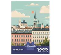 Puzzle Per Adolescenti Da 1000 Pezzi Vienna, Austria Cityscape Illustration Puzzle Per Adulti Gioco Per Famiglie Decorazione Murale Regali Unici Per Compleanno E Natale 70x50cm/1000pcs