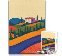 Puzzle per adolescenti da 1000 pezzi, villa toscana, paesaggio italiano, bellissimo gioco di design, un'opera d'arte, giocattoli antistress, dimensioni 50x75cm