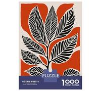 Puzzle Per Adolescenti Da 1000 Pezzi Vintage Black Red Leaf Puzzle Per Adulti Giochi Rilassanti Decorazione Perfetta Ottimo Regalo Per I Giocatori 70x50cm/1000pcs