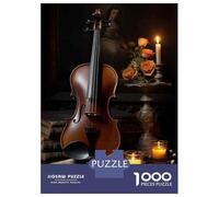 Puzzle Per Adolescenti Da 1000 Pezzi Vintage Violin Still Life Puzzle Per Adulti Gioco Per Famiglie Decorazione Murale Regali Unici Per Compleanno E Natale 38x26cm/1000pcs